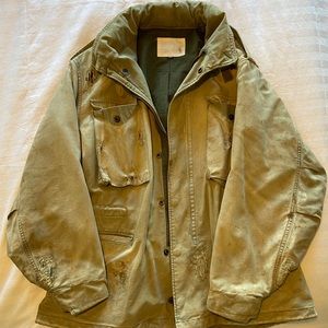 R13 Distressed Military Coat